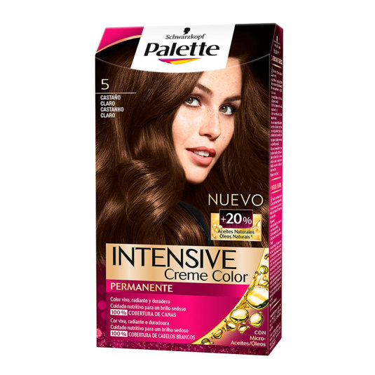 palette intensive creme color tinte permanente 5 castaño claro