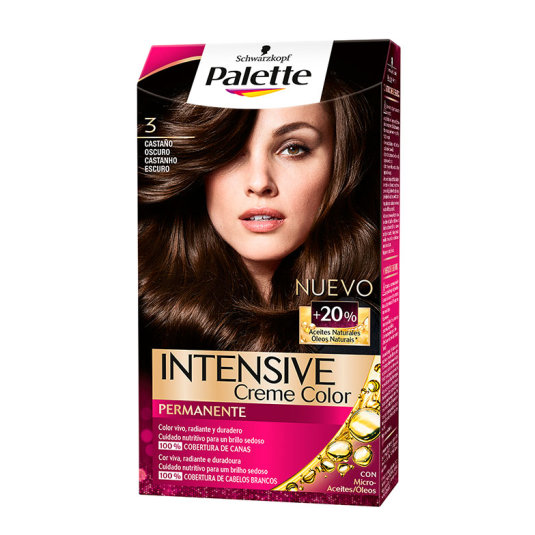 palette intensive creme color tinte permanente 3 castaño oscuro