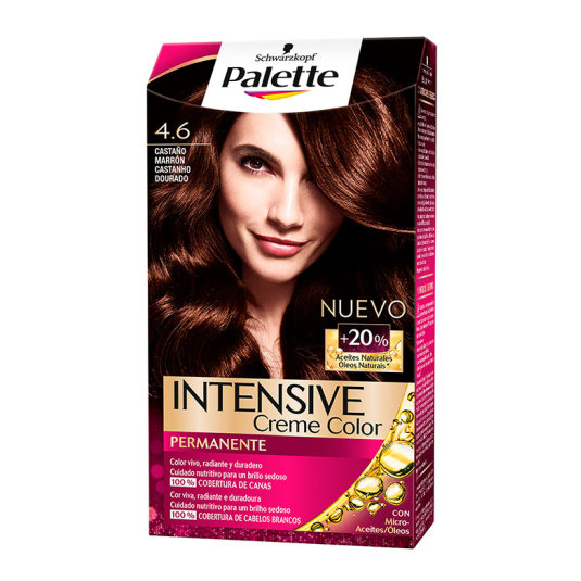 palette intensive creme color tinte permanente 4.6 castaño marron