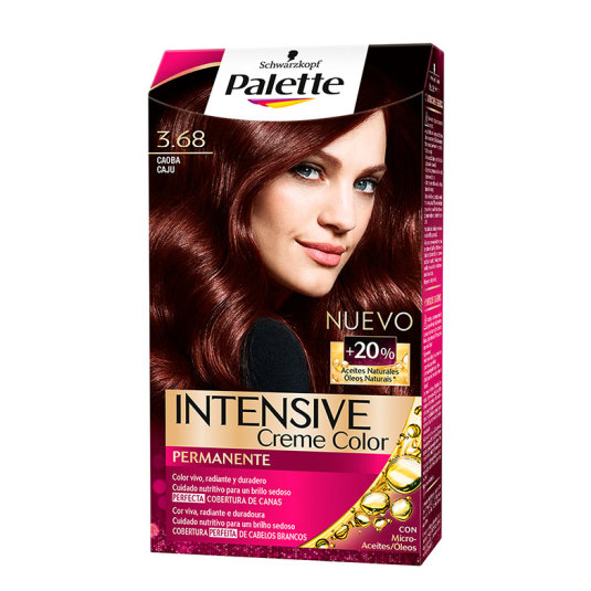 palette intensive creme color tinte permanente 3.68 caoba