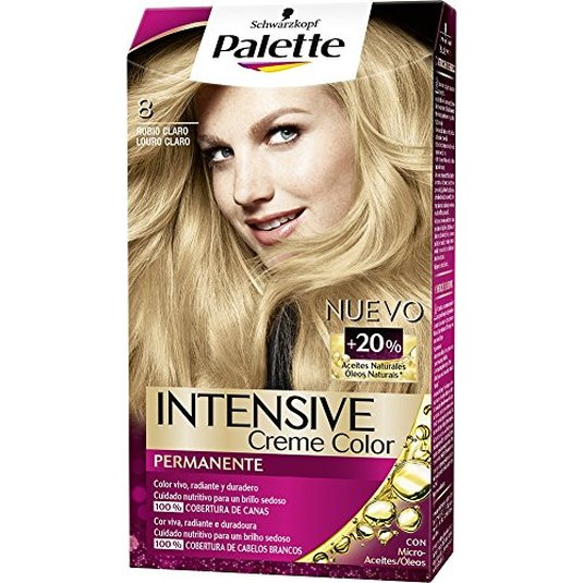 palette intensive creme color tinte permanente 8 rubio claro