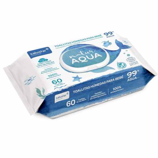 salustar toallitas humedas bebe natur aqua 60 uds