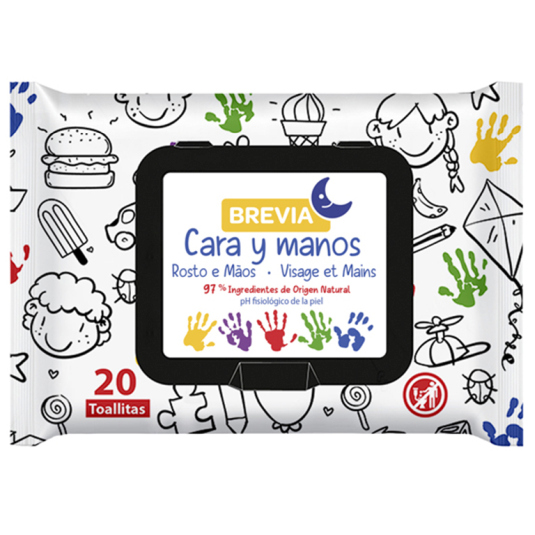 brevia toallita cara y manos 20unidades