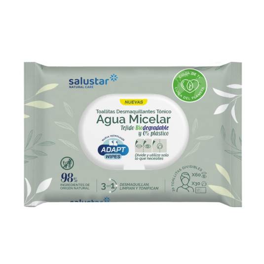 salustar toallitas desmaquillantes bio 30/60 ud