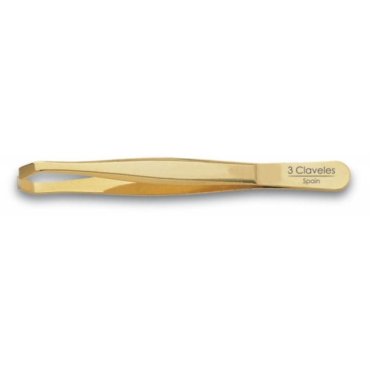 3 claveles pinza cangrejo dorada 9cm