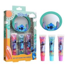 stitch set 3 brillos de labios con espejo
