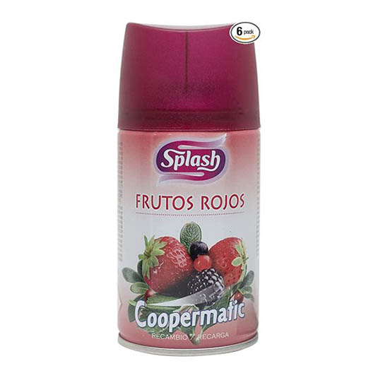 splash coopermatic ambientador fragancia frutos rojos 250ml