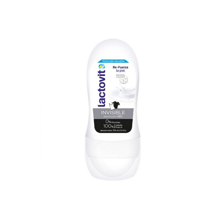lactovit invisible desodorante roll-on 0% alcohol 48h 50ml