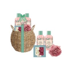 shausa cesta de yute floral cofre 4 piezas