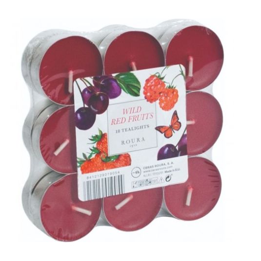roura pack 18 velas frutos rojos