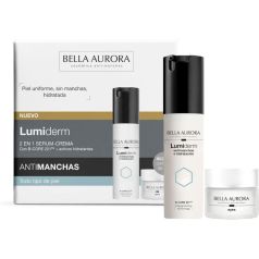 bella aurora lumiderm 2 en 1 hidratante 30ml cofre 2 piezas