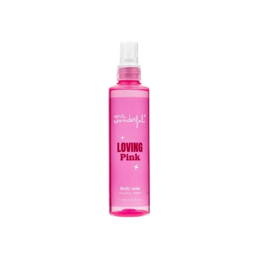 mr wonderful loving pink body mist 200ml