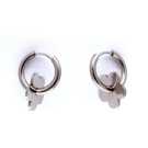 PENDIENTE FLOR PLATEADA ONL