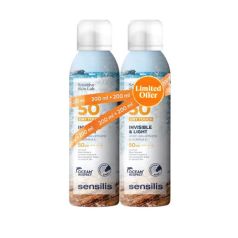 sensilis protector solar corporal dry touch spray spf50 duplo 200 ml