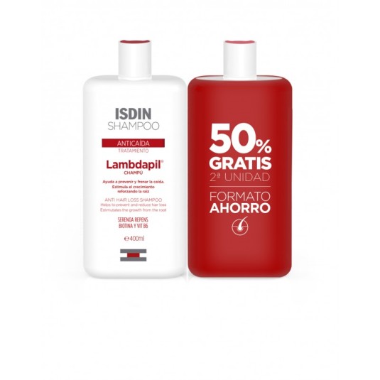 isdin lambdapil champu anticaida duplo 400+400ml