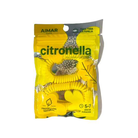 pulsera citronella antimosquitos aimar dos unidades