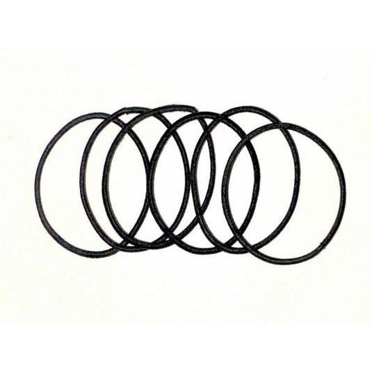 pack elasticos fino negro para el pelo