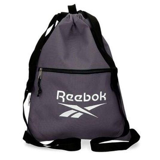 reebook saco mochila con cremallera boston gris
