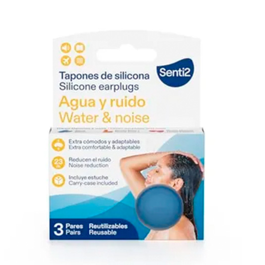 senti2 tapones de silicona para agua o ruido 6 unidades