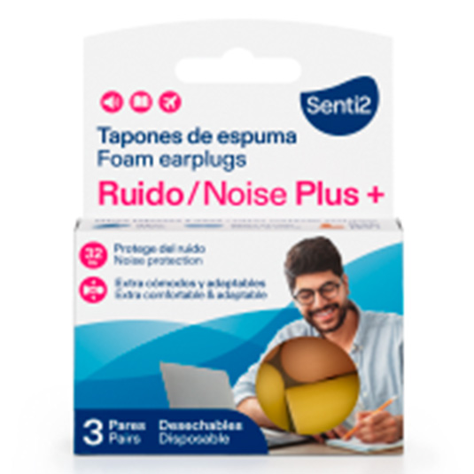 senti2 tapones de espuma para ruido 6 unidades