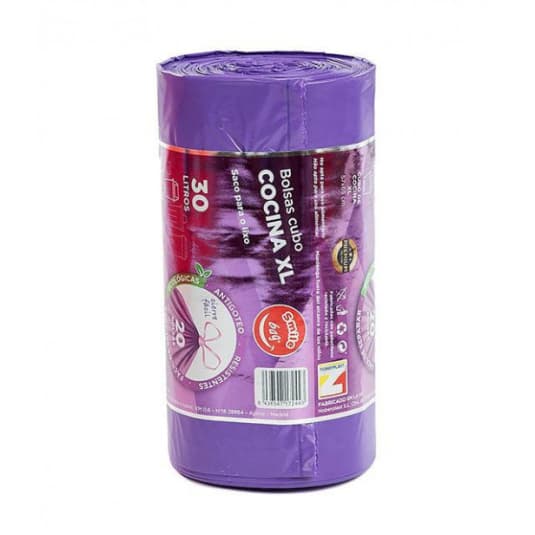 bolsa basura cocina lila xl smile bag 57x65 30 litros