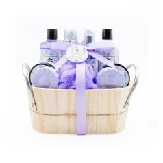 becasan cesta madera lavanda 9 piezas