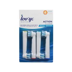 lovyc recambio cepillo electrico actionclean 4 uds