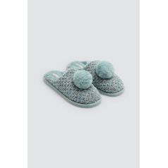ysabel mora zapatilla verdes con pompon