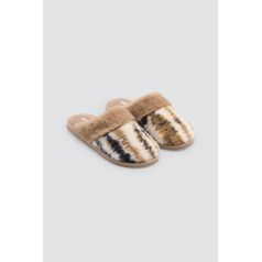 ysabel mora zapatilla de pelo animal print