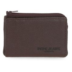 pepe jeans monedero tarjetero lander marron