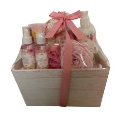 markant rosa mosqueta cofre baño 4 piezas