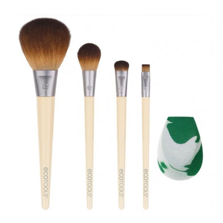 ecotools brochas set 4 brochas + esponja