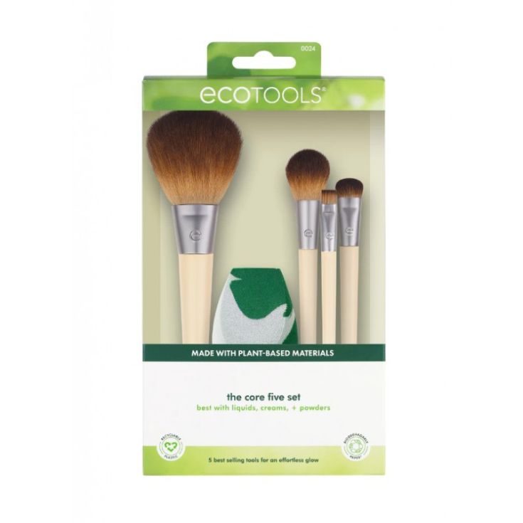 ecotools brochas set 4 brochas + esponja