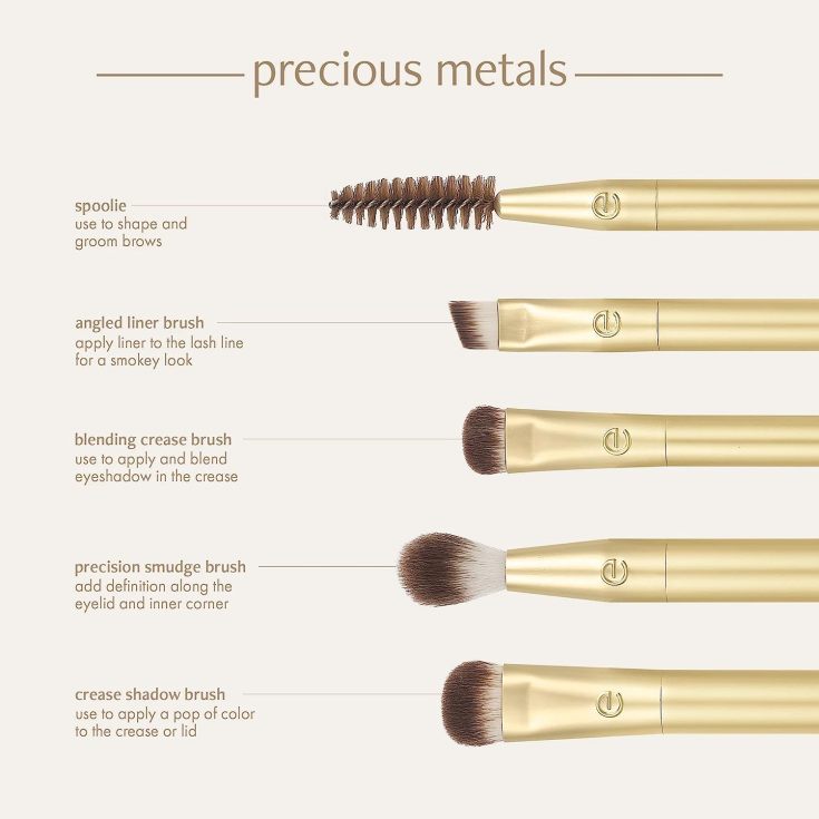 ecotools precious metals brightening eyes kit brochas ojos