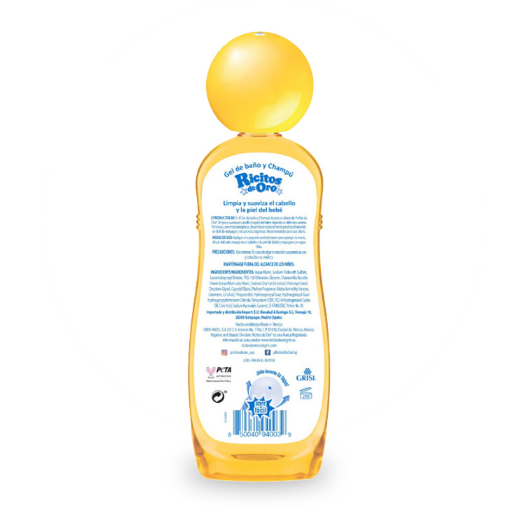 ricitos de oro gel champu 2 en 1 manzanilla infantil 500ml