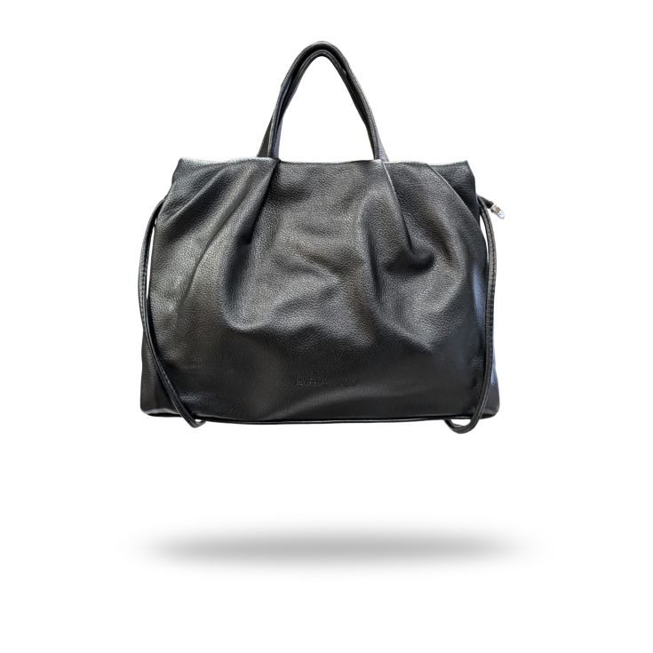 javier larrainzar bolso de hombro fruncido negro 