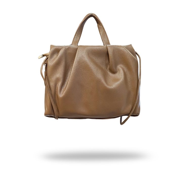 javier larrainzar bolso de hombro fruncido marron
