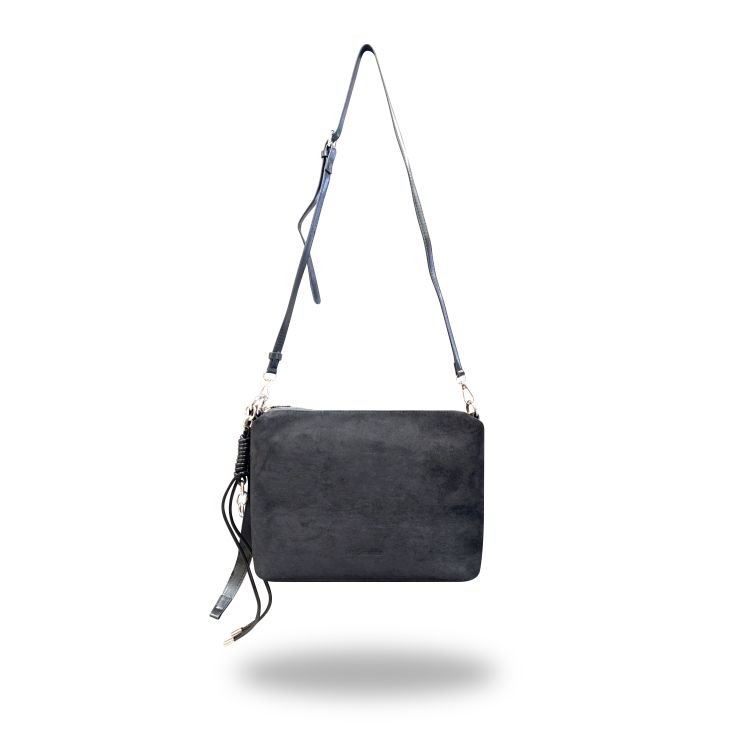 javier larrainzar bolso liso antelina bandolera negro 