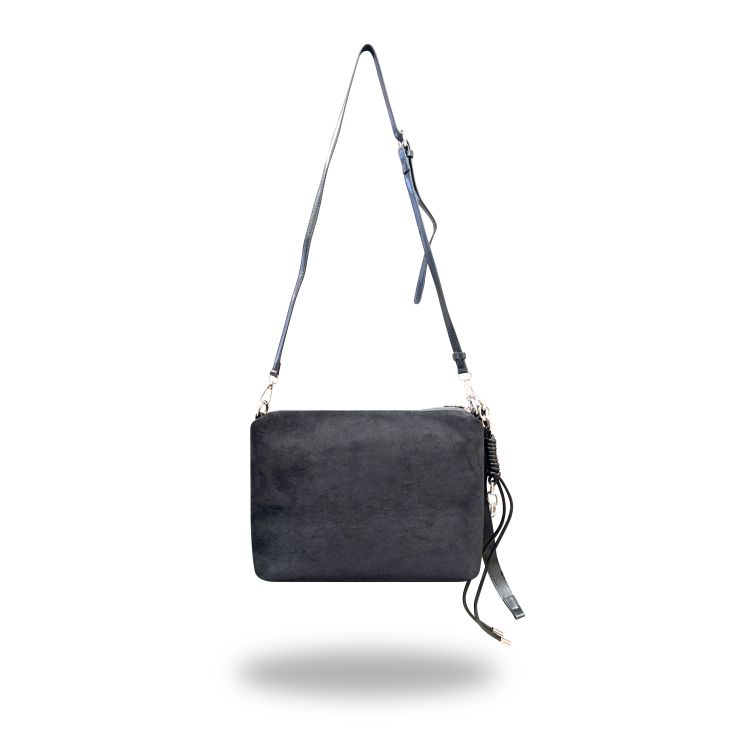 javier larrainzar bolso liso antelina bandolera negro 