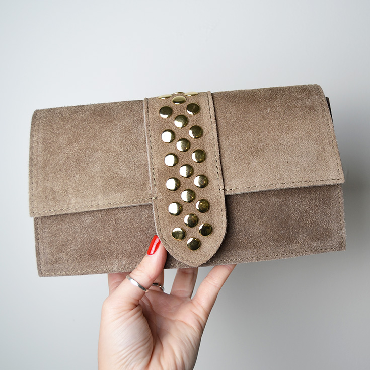 bolso bandolera piel de serraje topo