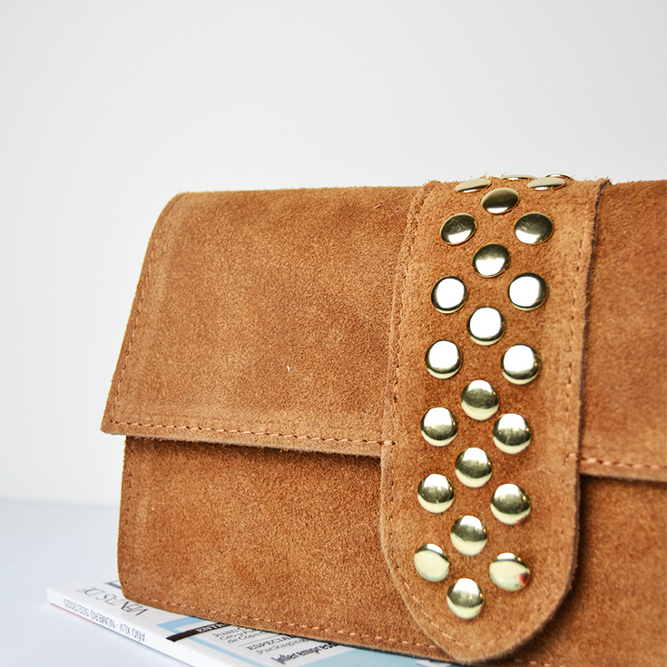 bolso bandolera serraje piel camel