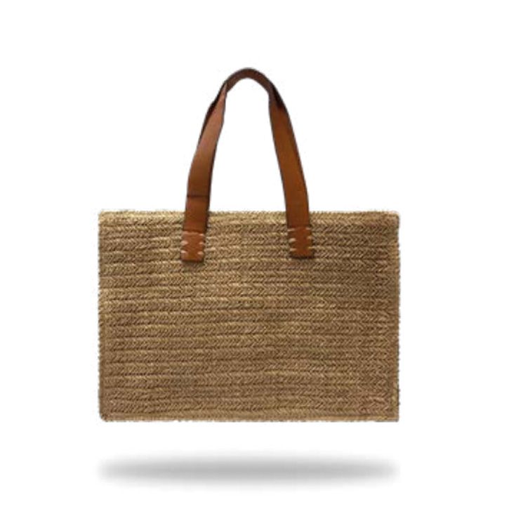 javier larrainzar rafia cuadrado dos asas marron