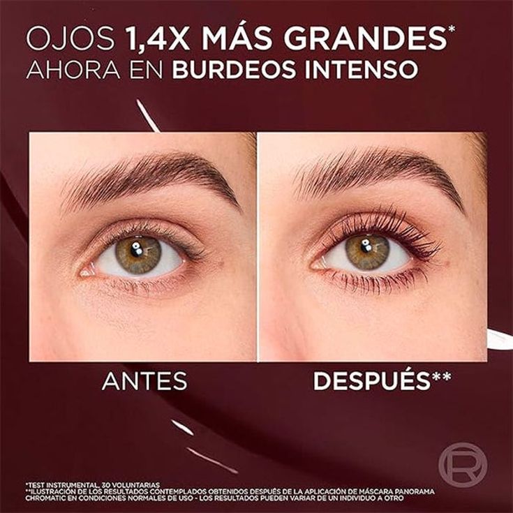 loreal paris mascara de pestañas granate