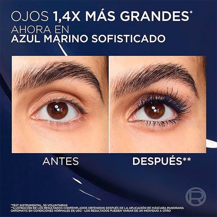 loreal paris mascara de pestañas azul
