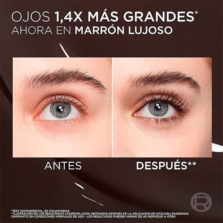 loreal paris mascara de pestañas panorama marron