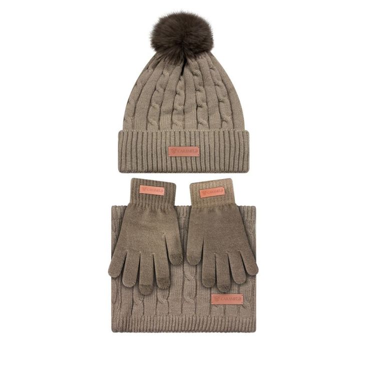 caramelo conjunto 3 piezas camel