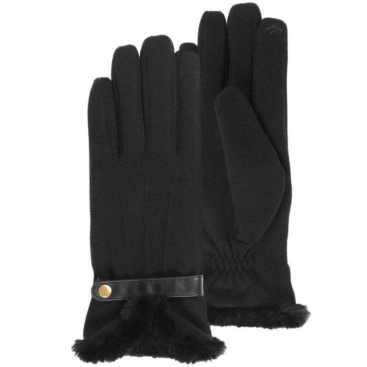 isotoner guantes microfibra mujer negros