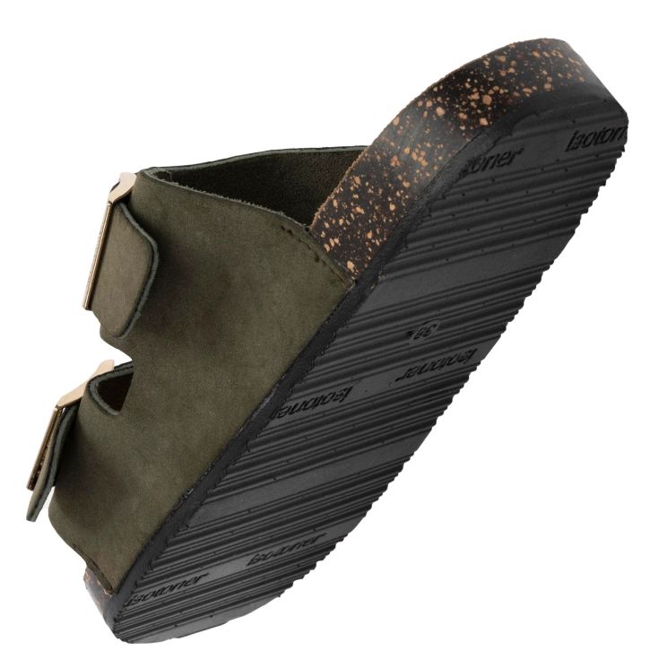 isotoner sandalia mules doble correa verdes