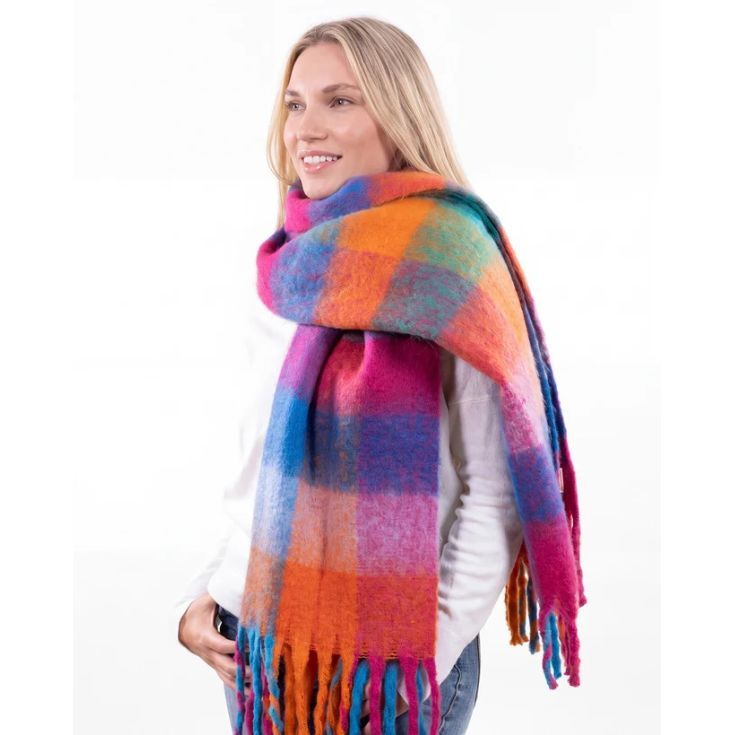 isotoner bufanda flecos multicolor