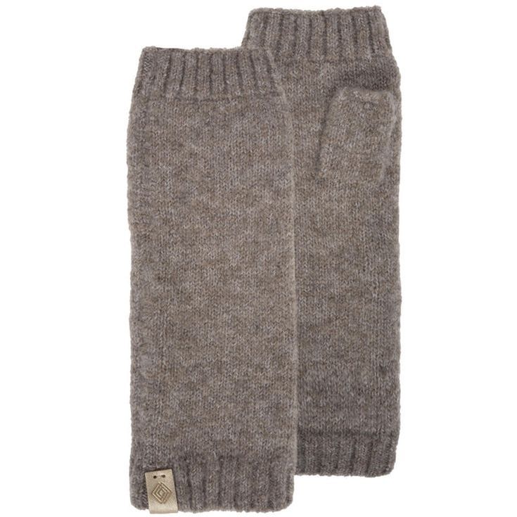 isotoner guantes mitones beige marron